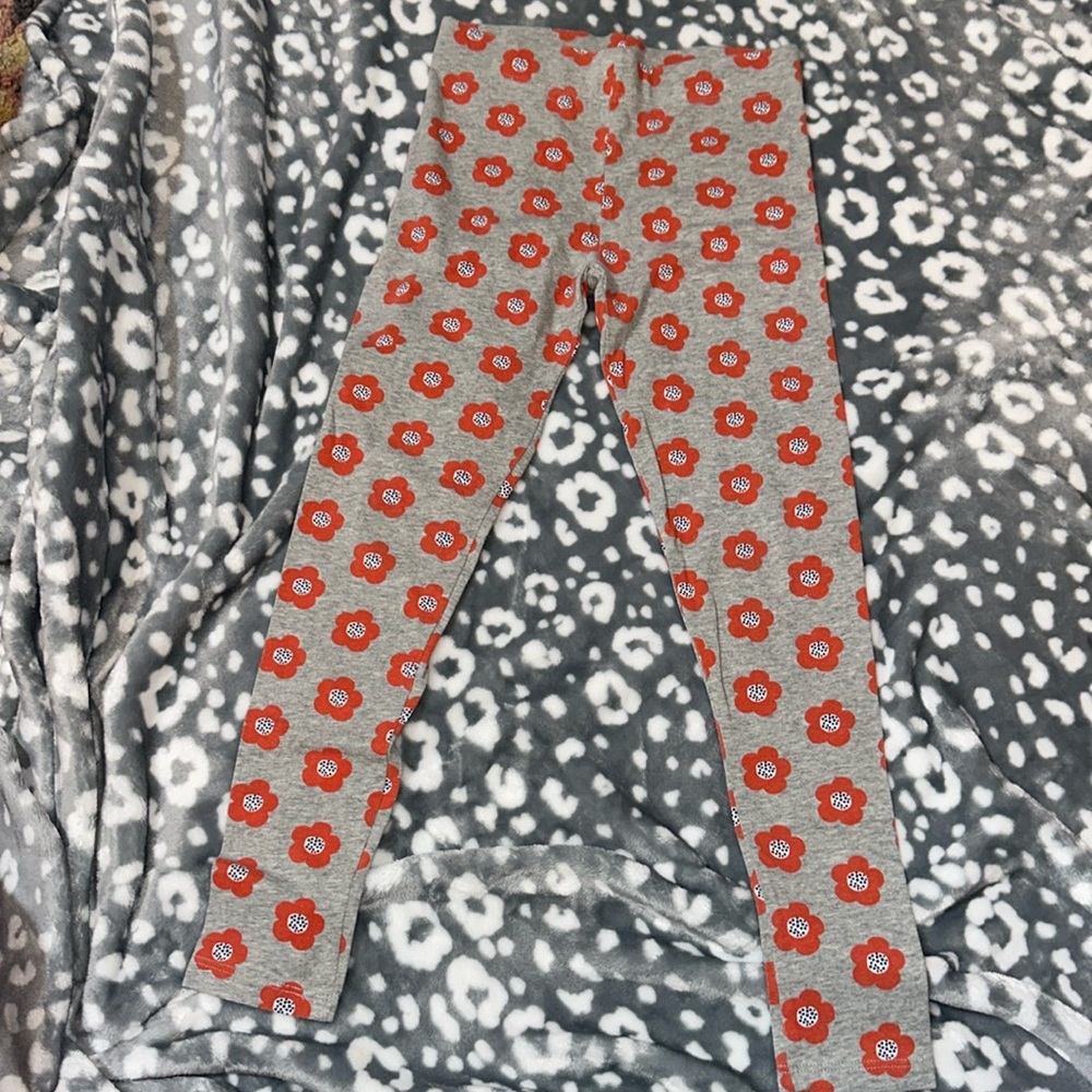 Mini Boden, girls size 9-10, flower leggings